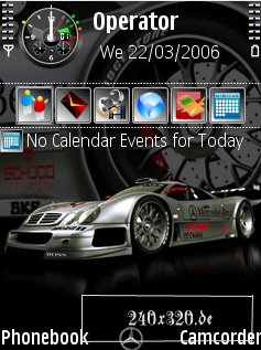 Mercedes CLK GTR - Тема для Symbian 9