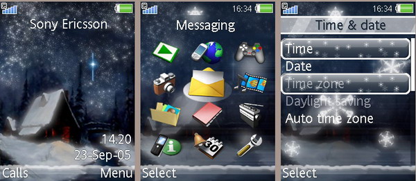 Тема для Sony Ericsson Зима
